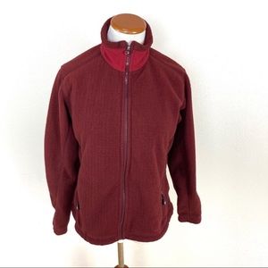Patagonia Radiant‎ Red Full Zip Up Jacket Fleece Polartec Women’s Sz Small